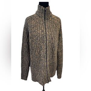 Express VTG 90s/Y2K chunky knit marled ladies full zip up sweater size large
